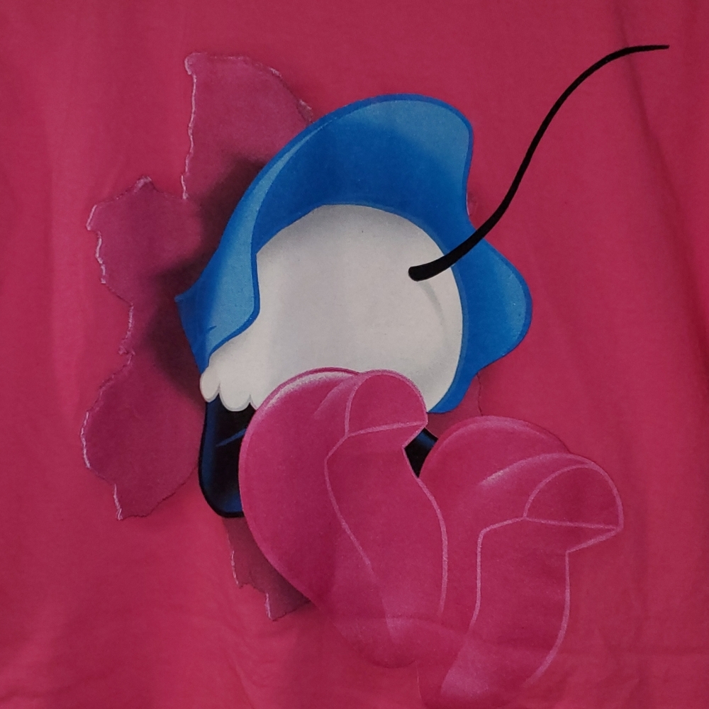 Disney Minnie Mouse Pop Out Graphic Short Sleeve T-Shirt Pink - Picture 3 of 5